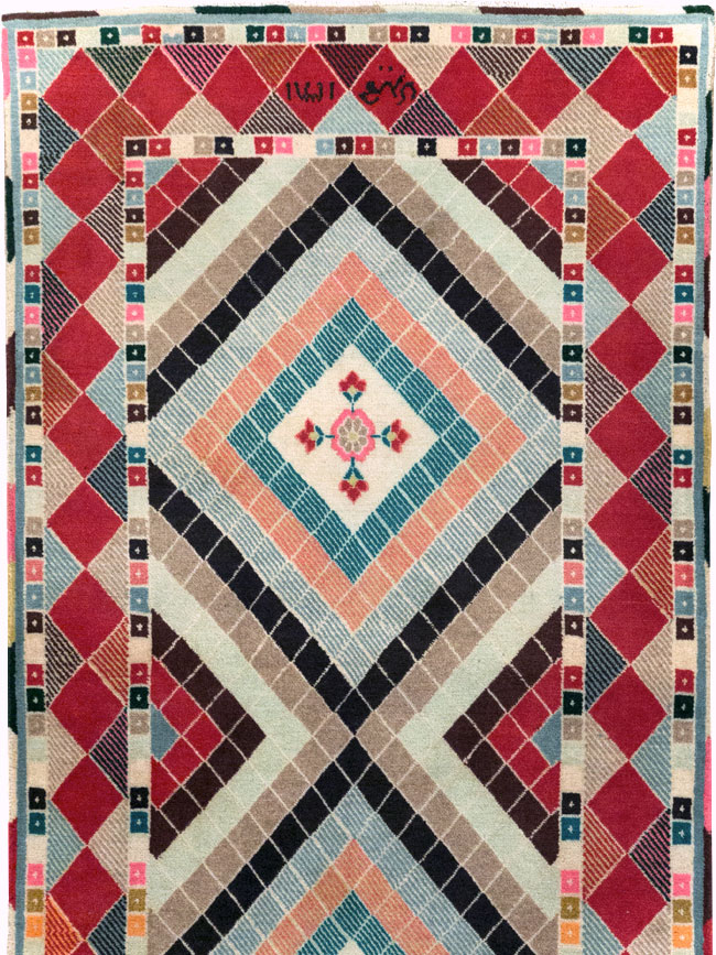 Vintage Persian Mashad Runner, No.28068 - Gss