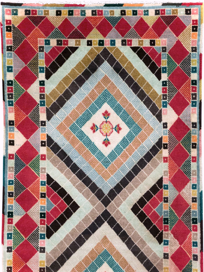 Vintage Persian Mashad Runner, No.28068 - Gss