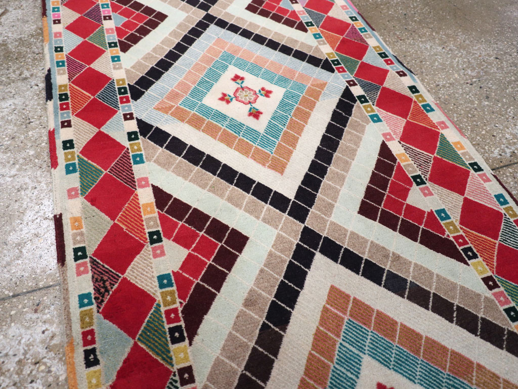 Vintage Persian Mashad Runner, No.28068 - Gss