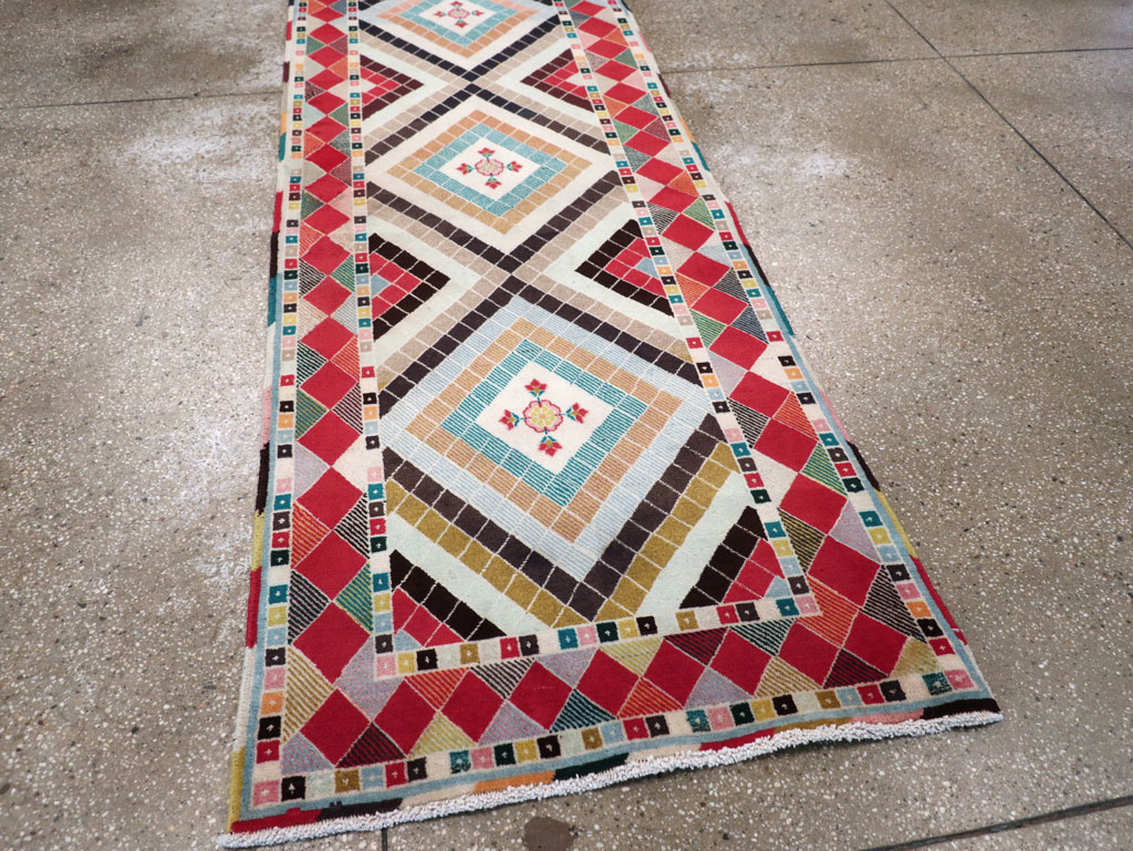 Vintage Persian Mashad Runner, No.28068 - Gss