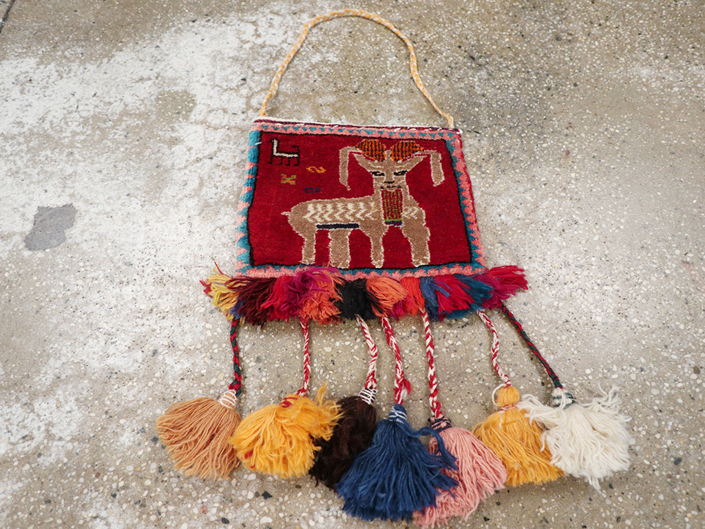 Vintage Persian Shiraz Bag Face, No.28075 - Gss