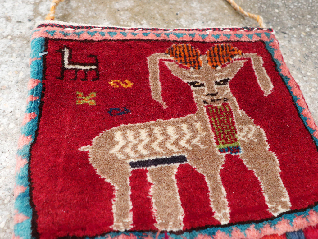 Vintage Persian Shiraz Bag Face, No.28075 - Gss