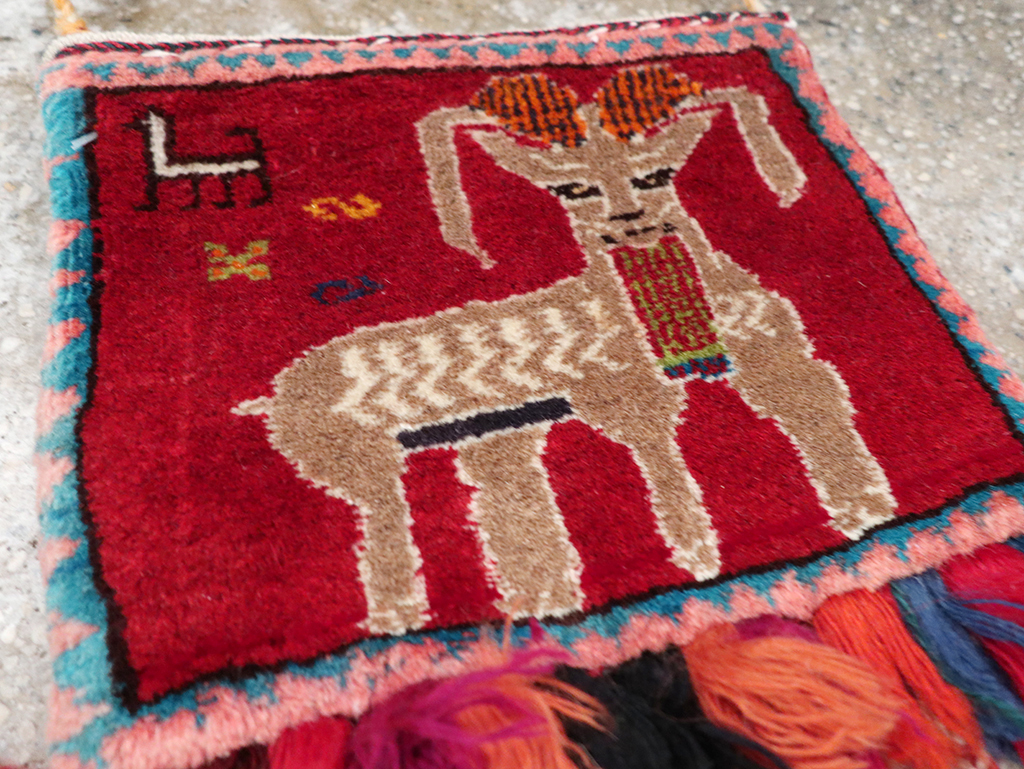 Vintage Persian Shiraz Bag Face, No.28075 - Gss