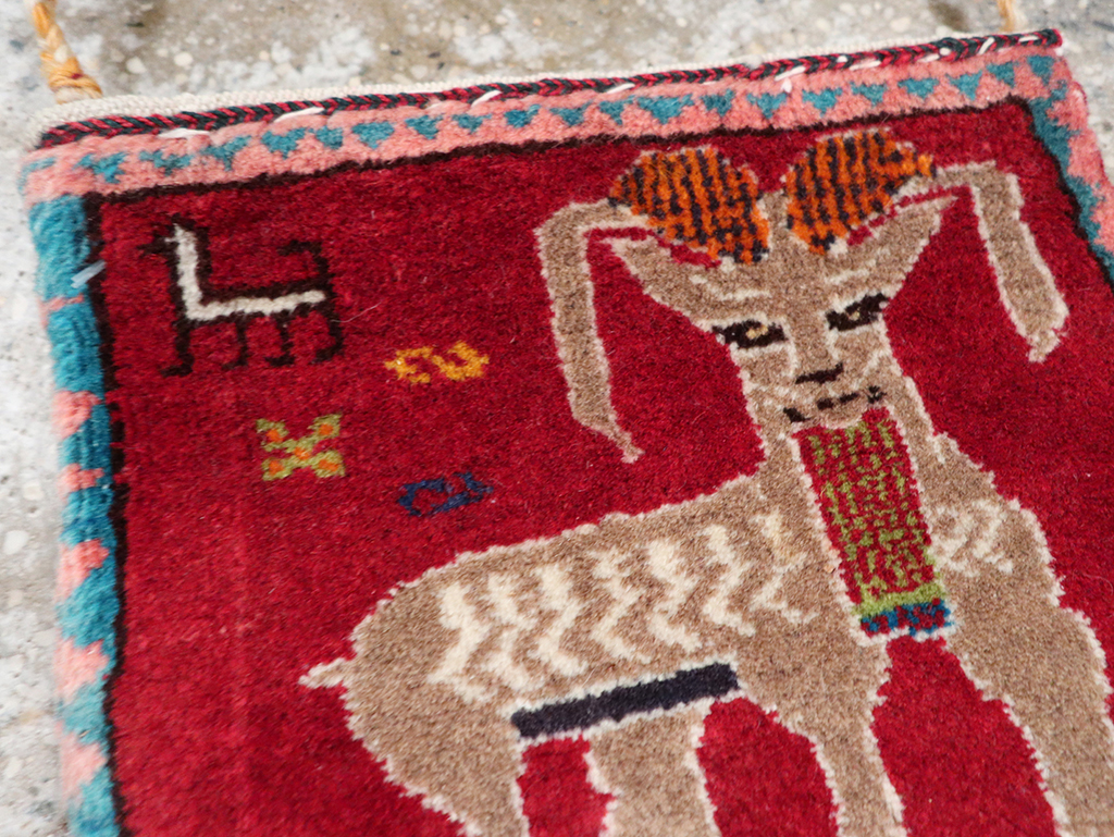 Vintage Persian Shiraz Bag Face, No.28075 - Gss