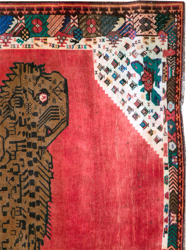 Vintage Pictorial Gabbeh Rug, No.28076 - Gss