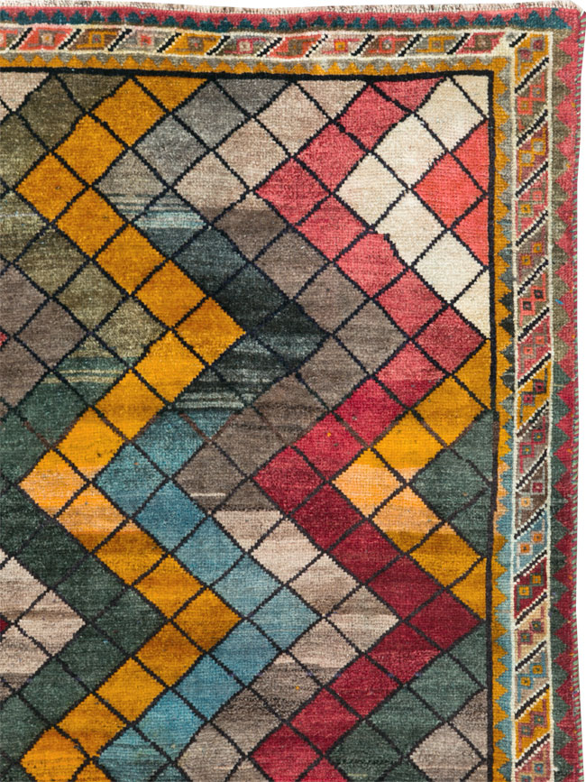 Vintage Persian Gabbeh Rug, No.28077 - Gss