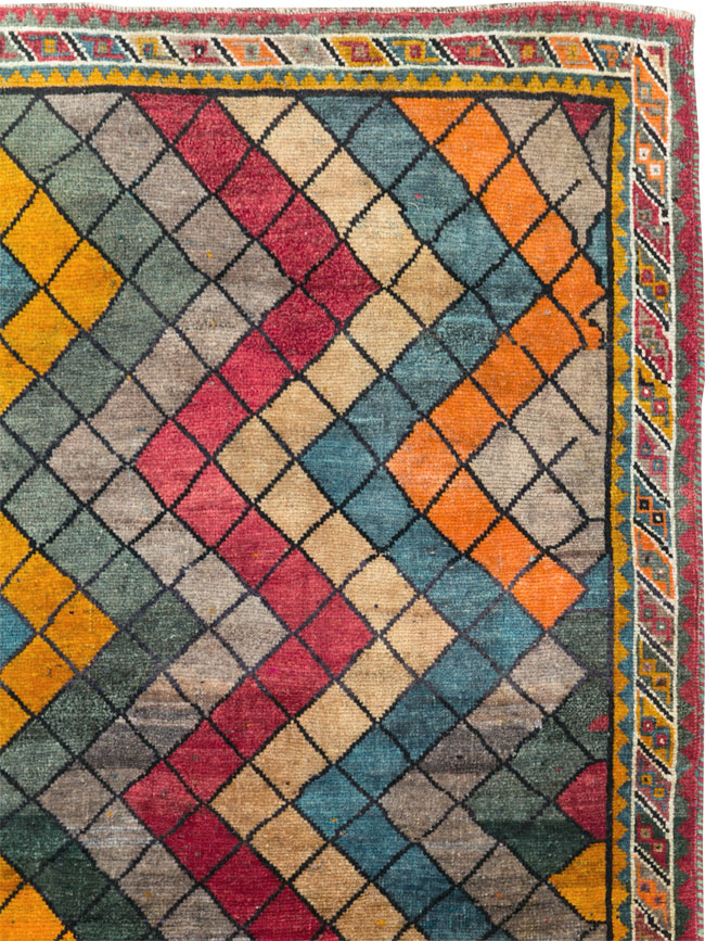 Vintage Persian Gabbeh Rug, No.28077 - Gss