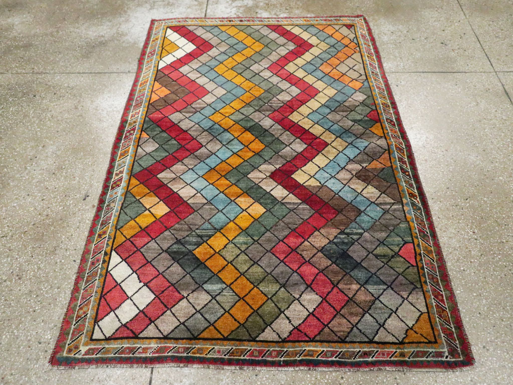 Vintage Persian Gabbeh Rug, No.28077 - Gss