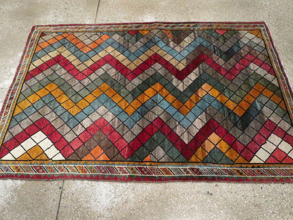 Vintage Persian Gabbeh Rug, No.28077 - Gss