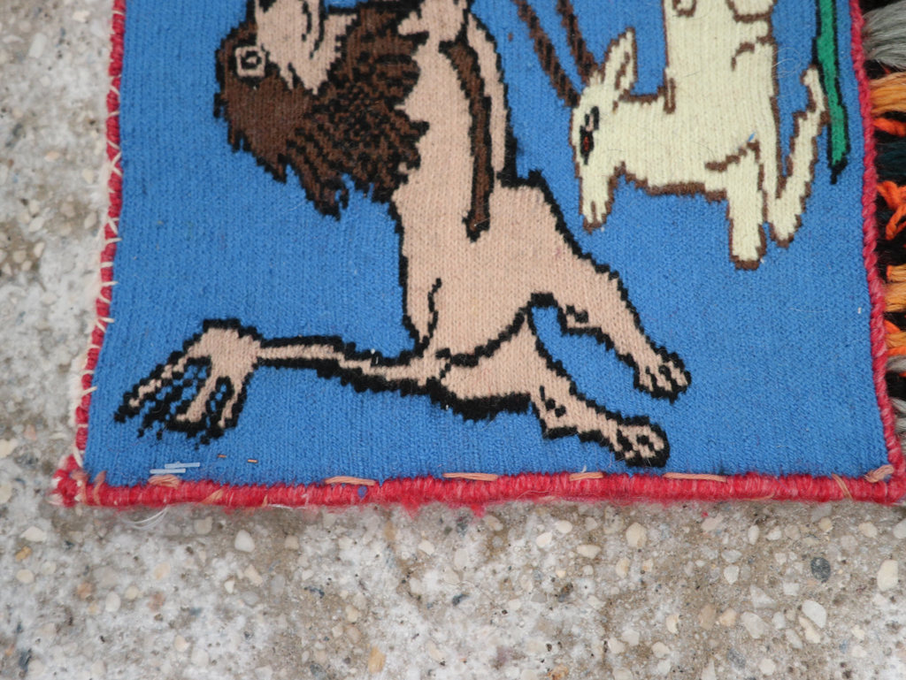 Vintage Persian Shiraz Pictorial Bag, No.28081 - Gss