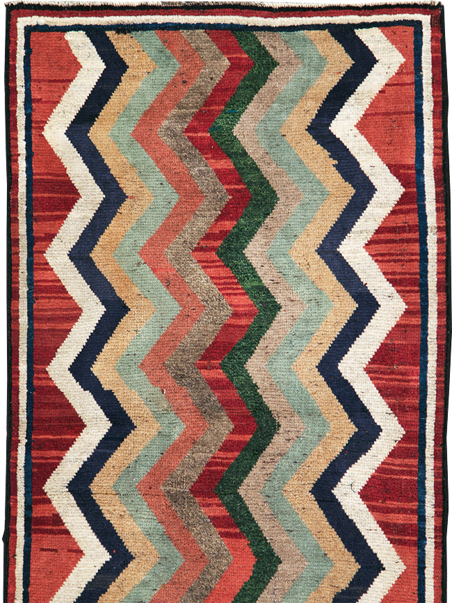 Vintage Persian Gabbeh Throw Rug, No.28083 - Gss