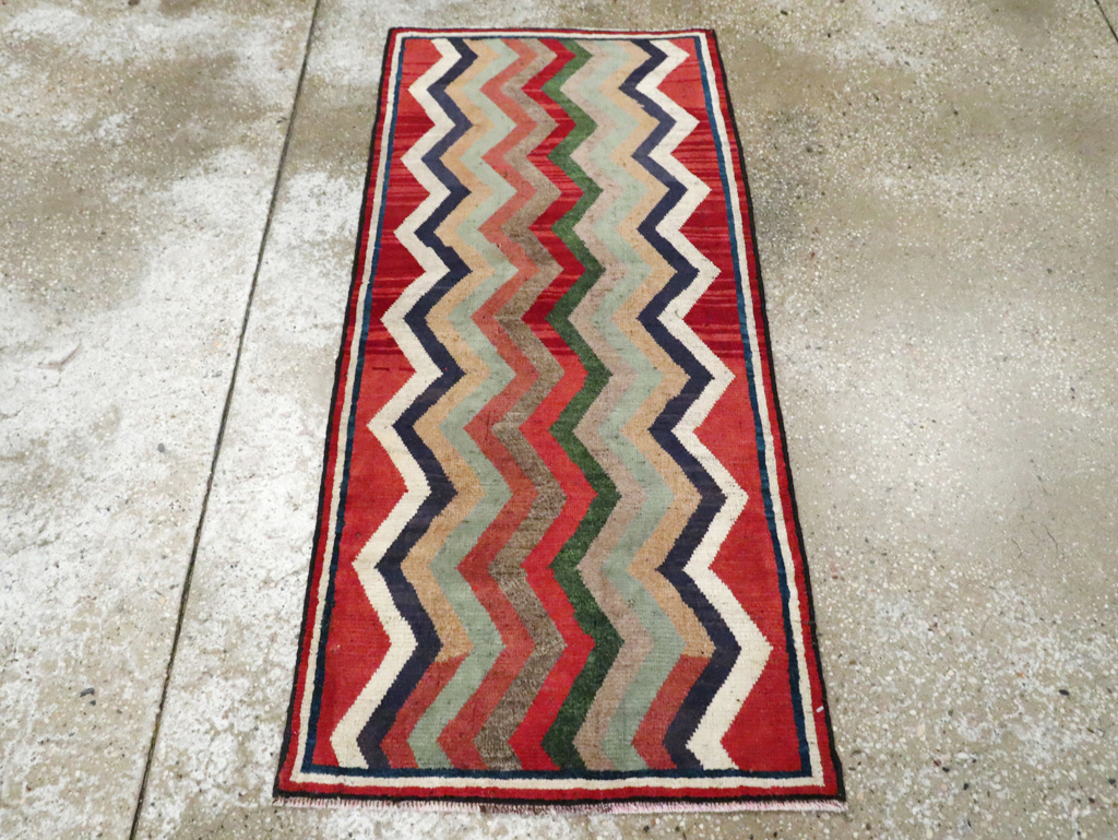 Vintage Persian Gabbeh Throw Rug, No.28083 - Gss
