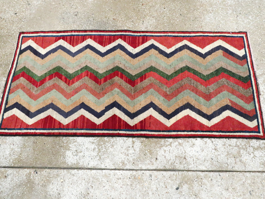 Vintage Persian Gabbeh Throw Rug, No.28083 - Gss