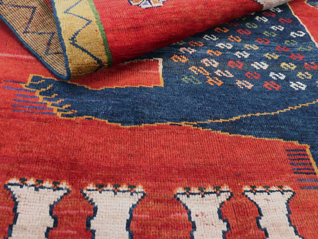 Vintage Pictorial Shiraz Rug, No.28084 - Gss