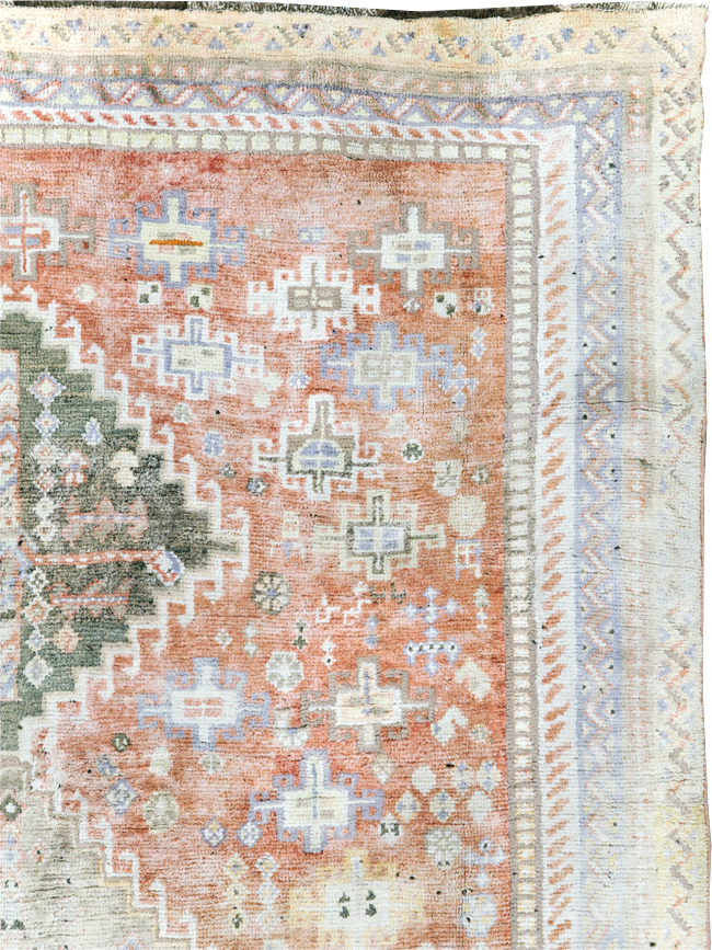 Vintage Persian Cotton Shiraz Accent Rug, No.28086 - Gss