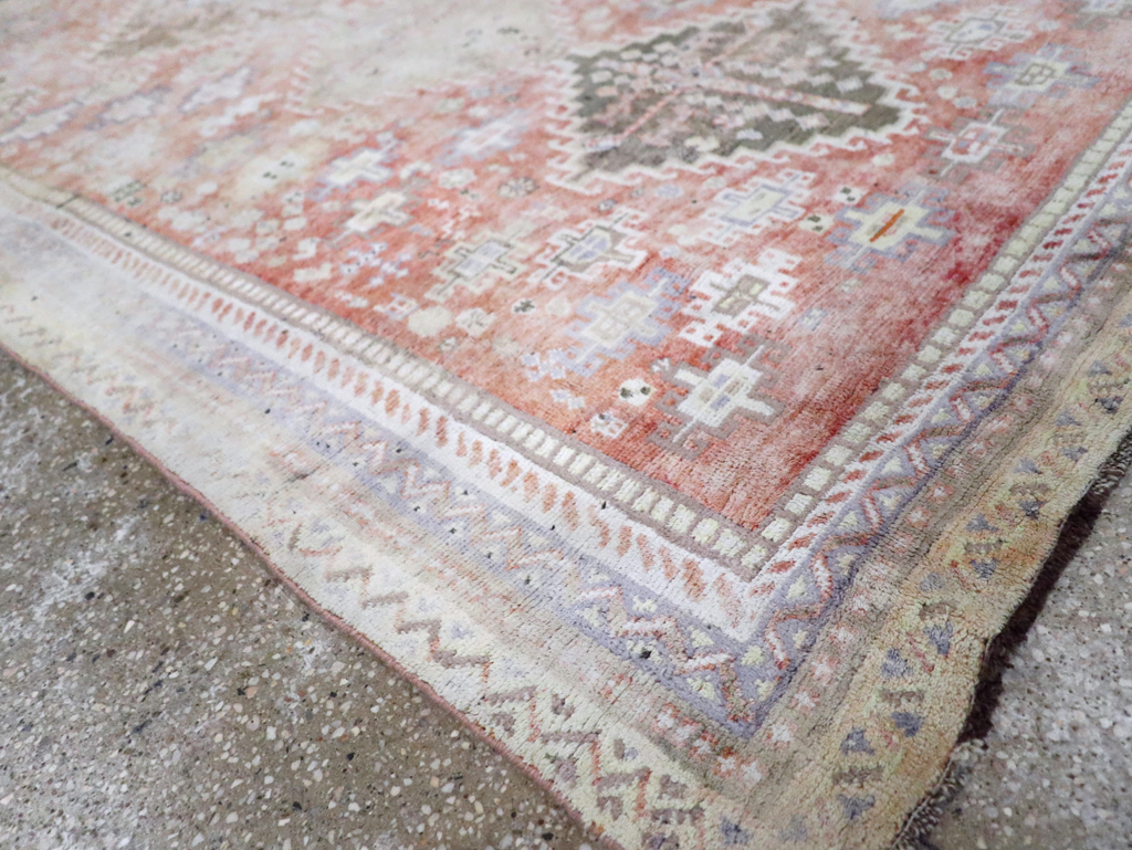 Vintage Persian Cotton Shiraz Accent Rug, No.28086 - Gss