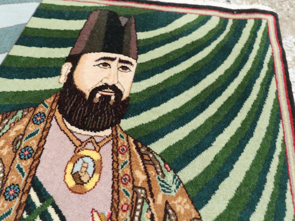 Vintage Persian Tabriz Pictorial Rug (Pair: 1 of 2), No.28093 - Gss