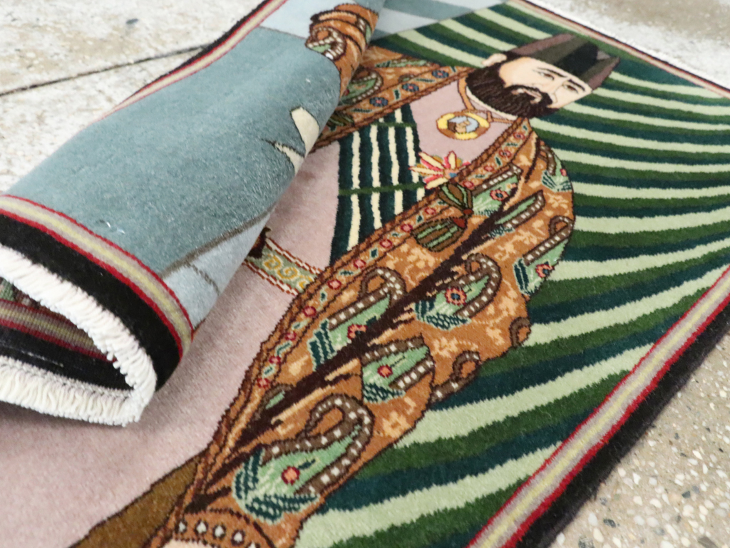 Vintage Persian Tabriz Pictorial Rug (Pair: 1 of 2), No.28093 - Gss