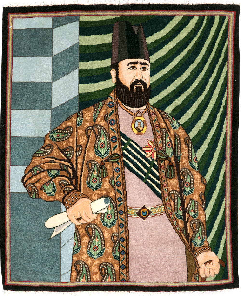 Vintage Persian Tabriz Pictorial Rug (Pair: 2 of 2), No.28094 - Gss