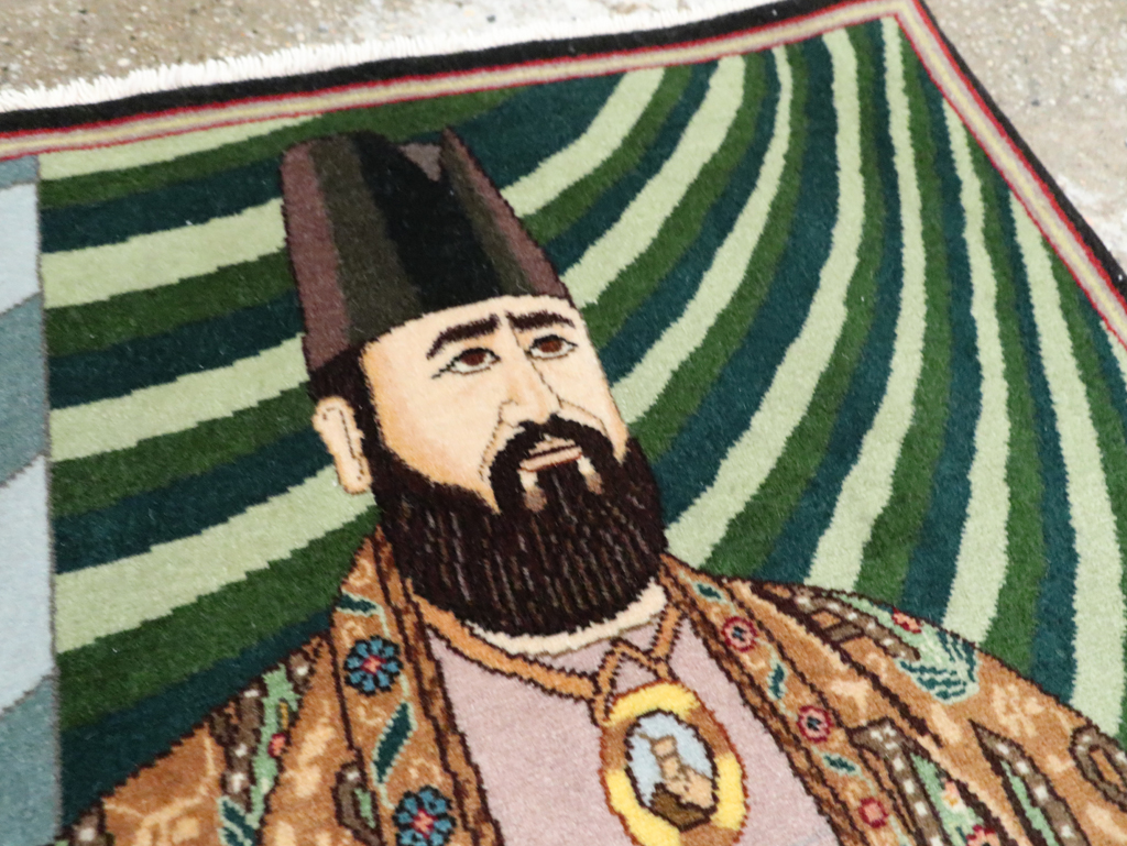 Vintage Persian Tabriz Pictorial Rug (Pair: 2 of 2), No.28094 - Gss