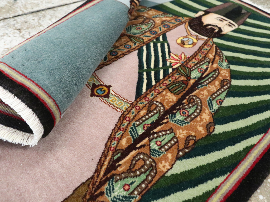 Vintage Persian Tabriz Pictorial Rug (Pair: 2 of 2), No.28094 - Gss