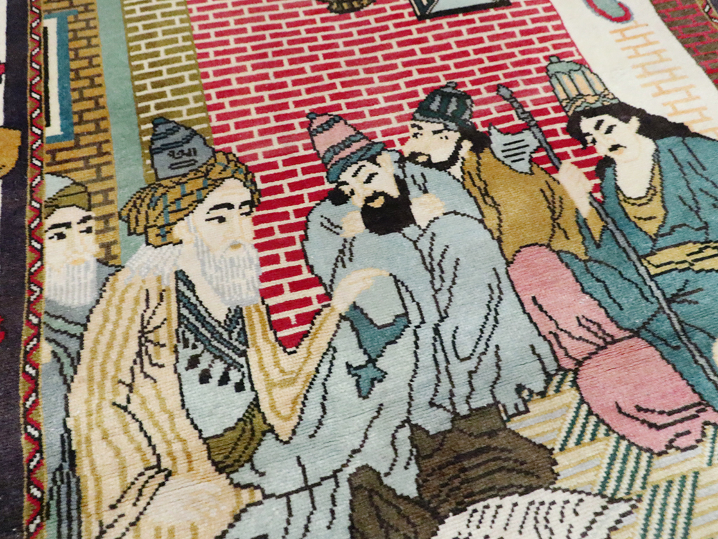 Vintage Persian Tabriz Rug, No.28095 - Gss