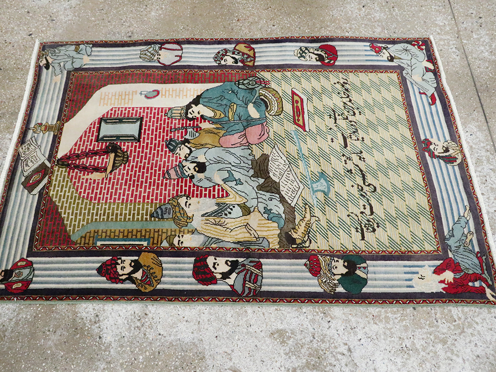 Vintage Persian Tabriz Rug, No.28095 - Gss