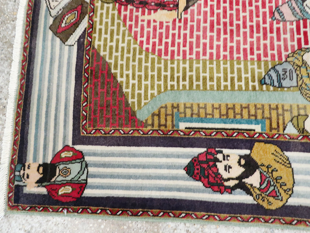 Vintage Persian Tabriz Rug, No.28095 - Gss