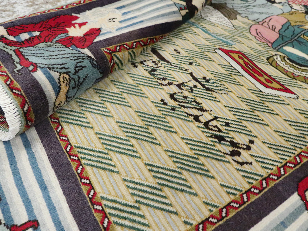 Vintage Persian Tabriz Rug, No.28095 - Gss