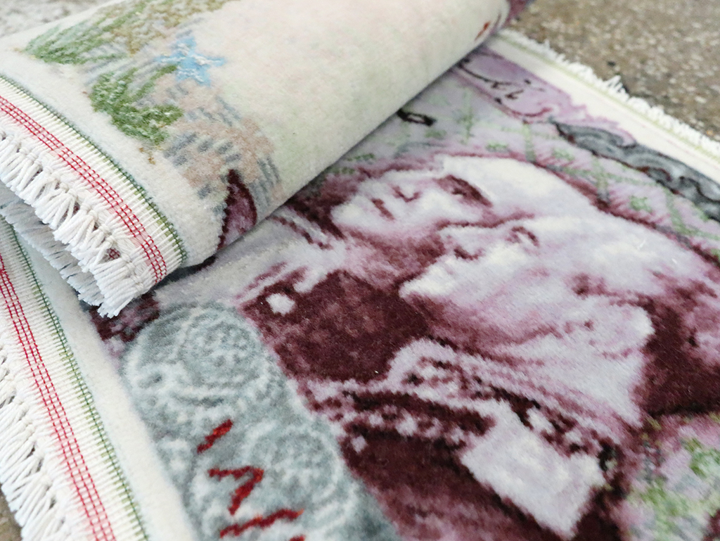 Persian Tabriz Pictorial Rug, No.28096 - Gss