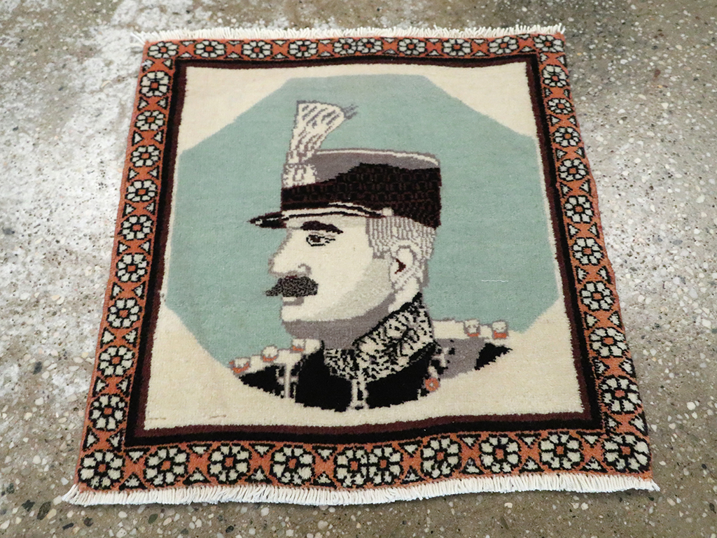Vintage Persian Tabriz Pictorial Rug, No.28097 - Gss