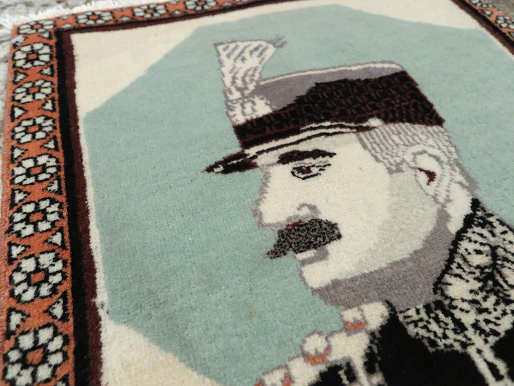 Vintage Persian Tabriz Pictorial Rug, No.28097 - Gss