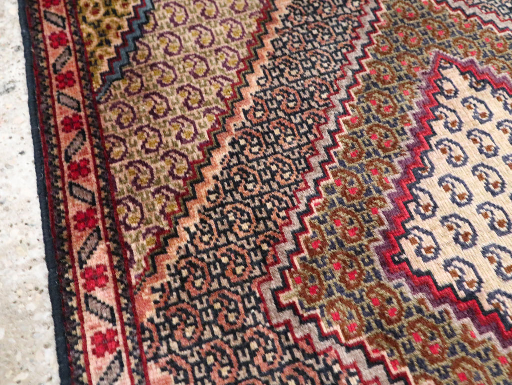 Vintage Persian Tabriz Throw Rug, No.28099 - Gss