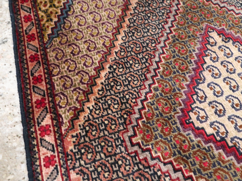 Vintage Persian Tabriz Throw Rug, No.28099 - Gss