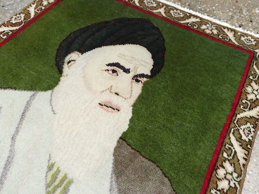 Vintage Persian Tabriz Pictorial Rug, No.28100 - Gss