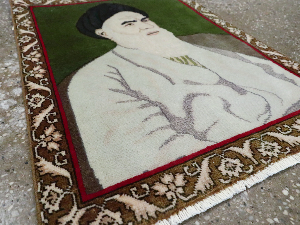 Vintage Persian Tabriz Pictorial Rug, No.28100 - Gss