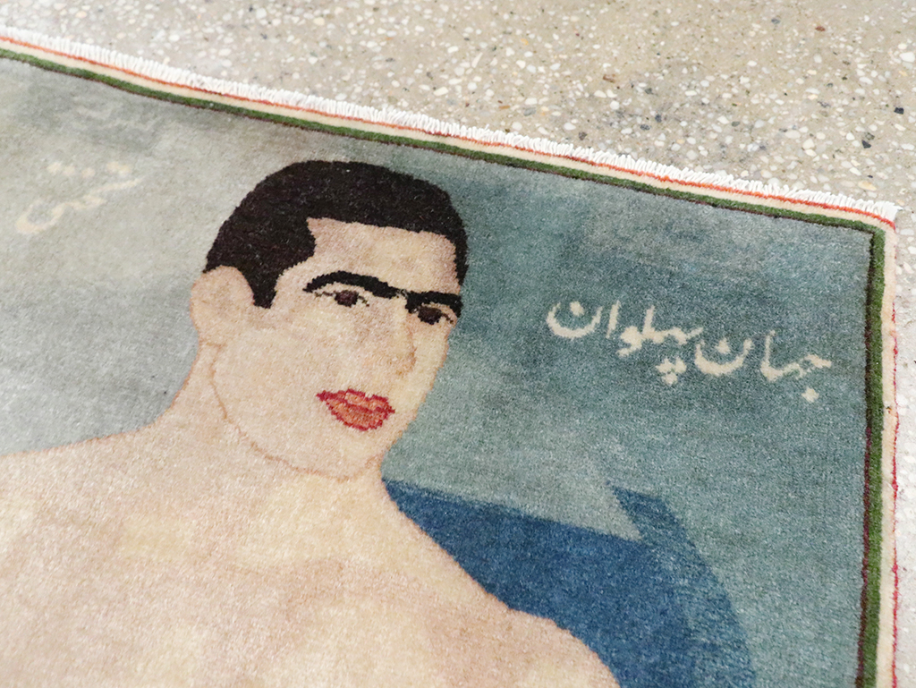 Vintage Persian Tabriz Pictorial Rug, No.28101 - Gss