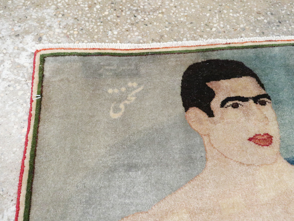 Vintage Persian Tabriz Pictorial Rug, No.28101 - Gss