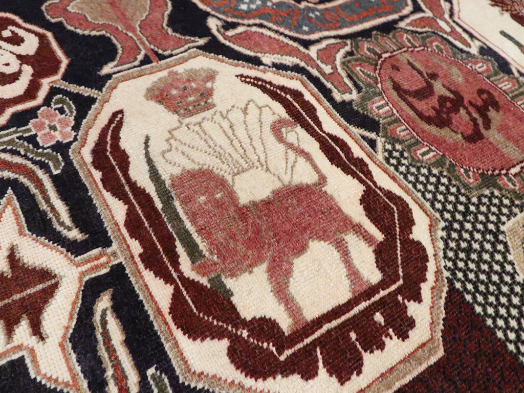 Vintage Persian Tabriz Pictorial Rug, No.28106 - Gss