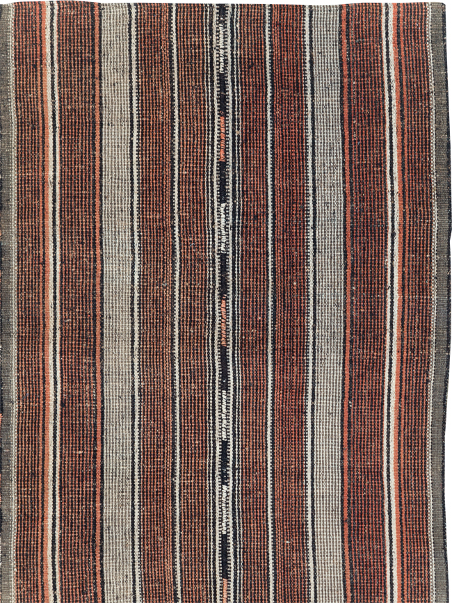Vintage Persian Flatweave Kilim Accent Rug, No.28110 - Gss