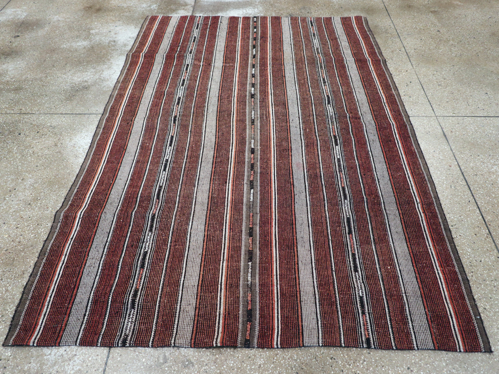 Vintage Persian Flatweave Kilim Accent Rug, No.28110 - Gss