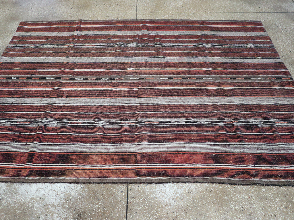 Vintage Persian Flatweave Kilim Accent Rug, No.28110 - Gss