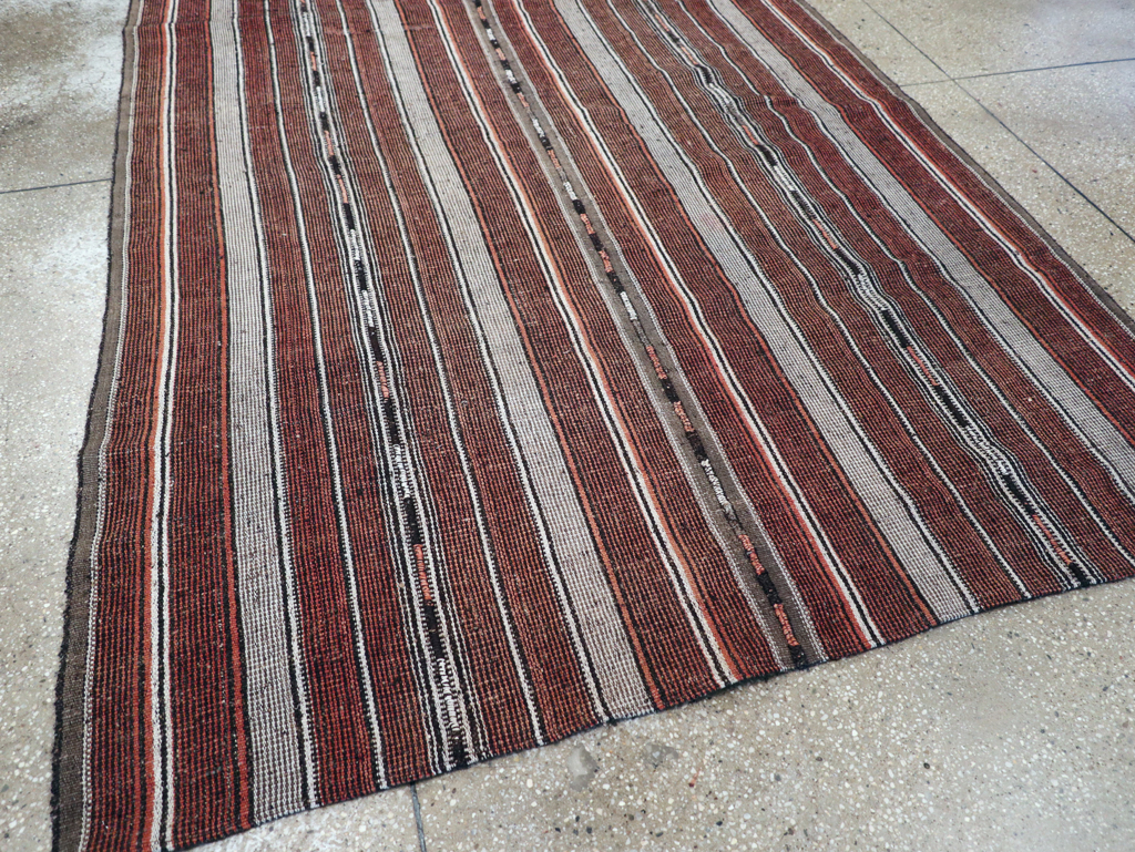 Vintage Persian Flatweave Kilim Accent Rug, No.28110 - Gss