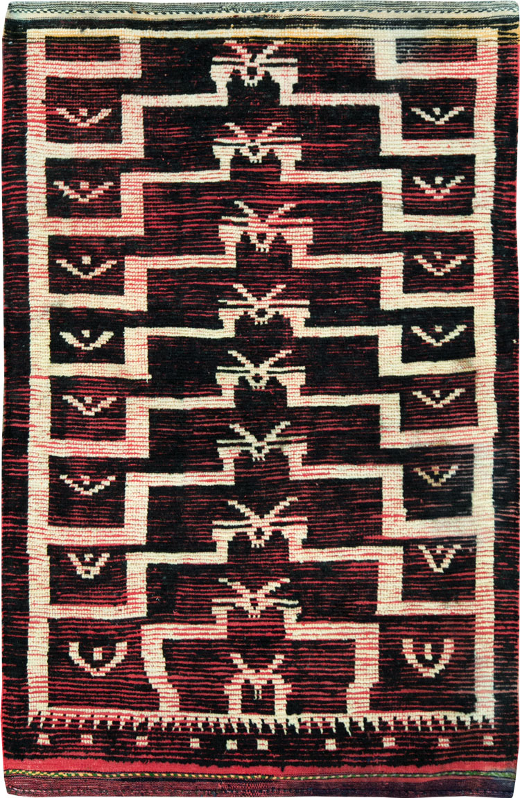 Vintage Turkish Tulu Accent Rug, No.28119 - Gss