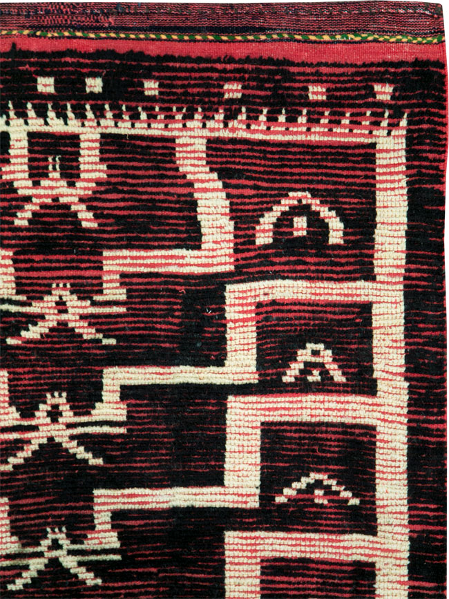 Vintage Turkish Tulu Accent Rug, No.28119 - Gss
