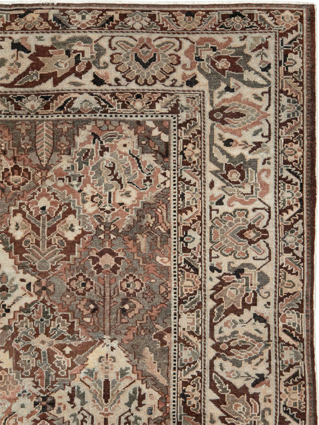 Antique Persian Square Bakhtiari Carpet, No.28122 - Gss