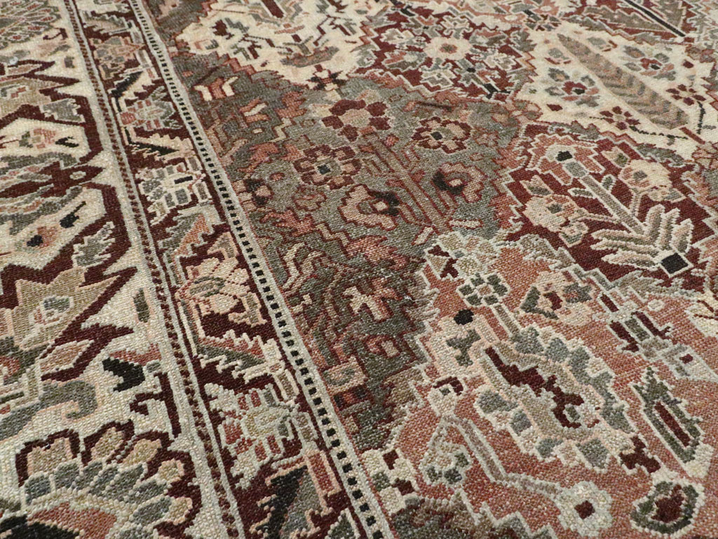 Antique Persian Square Bakhtiari Carpet, No.28122 - Gss