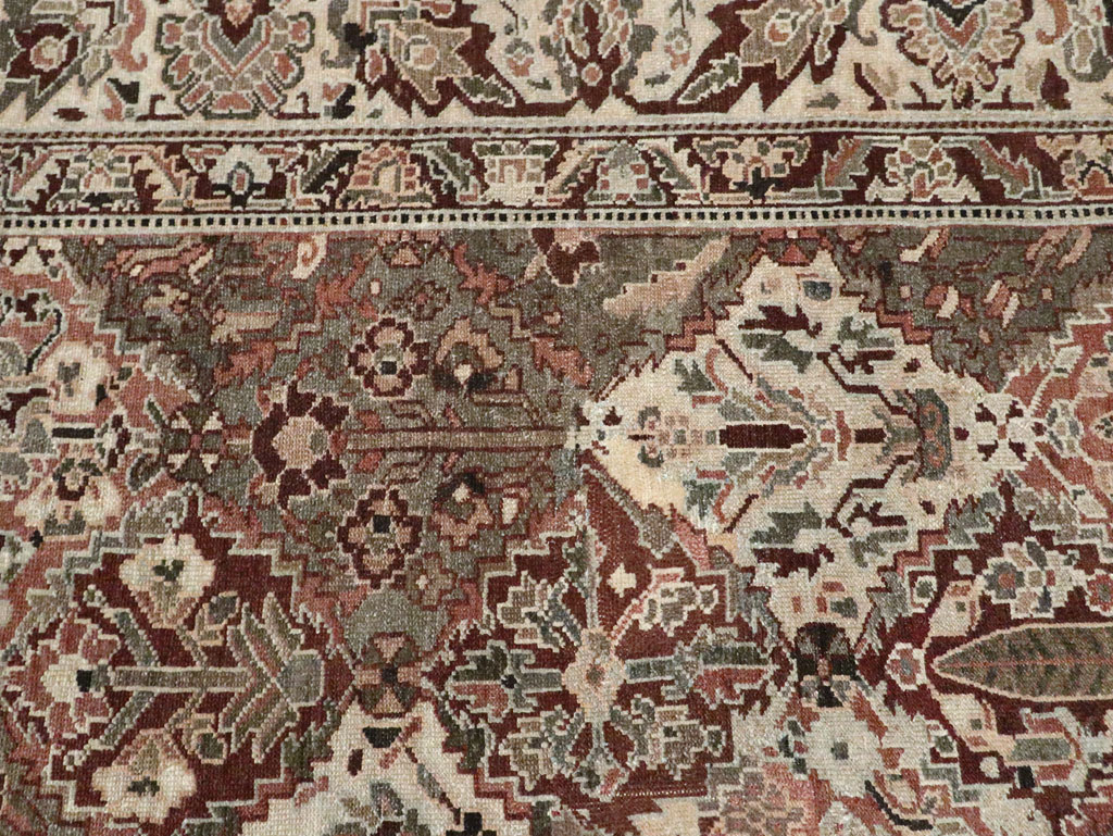Antique Persian Square Bakhtiari Carpet, No.28122 - Gss