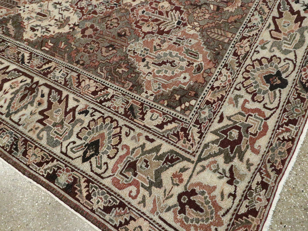 Antique Persian Square Bakhtiari Carpet, No.28122 - Gss
