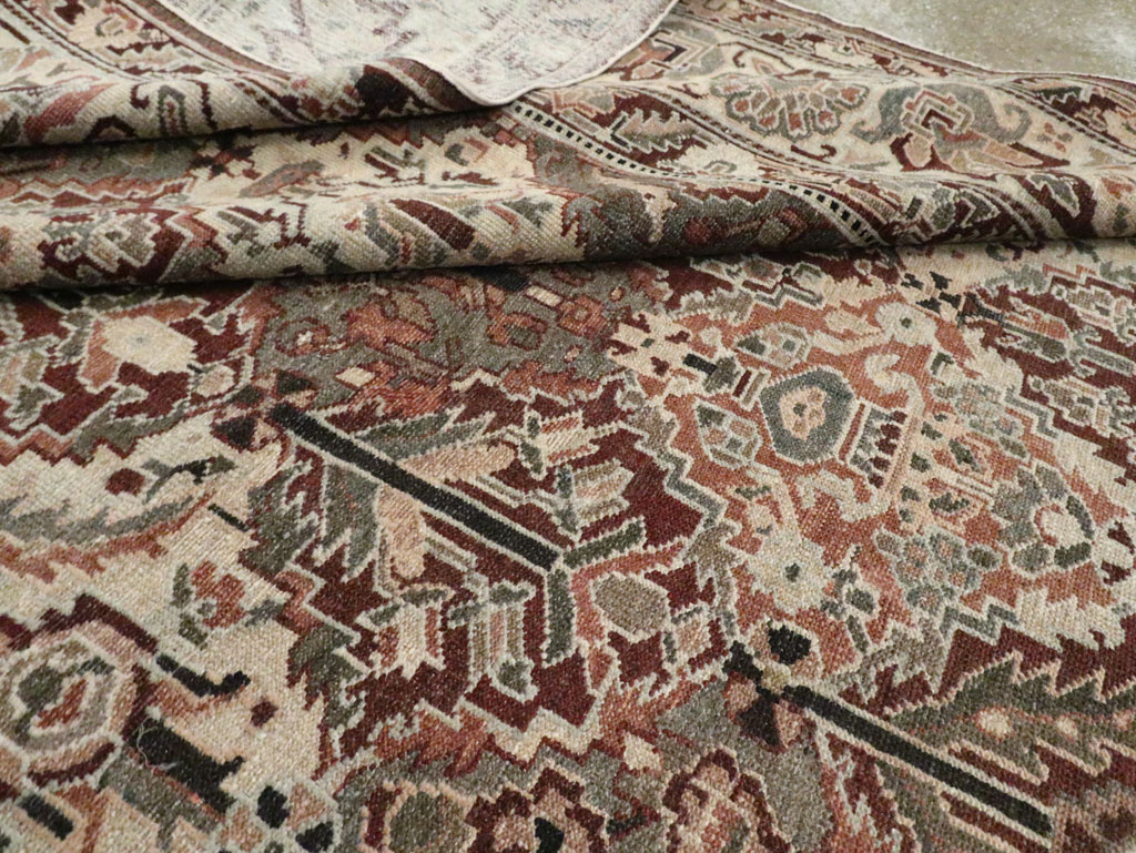 Antique Persian Square Bakhtiari Carpet, No.28122 - Gss